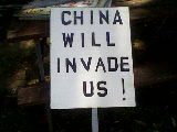 sign: China will invade US!